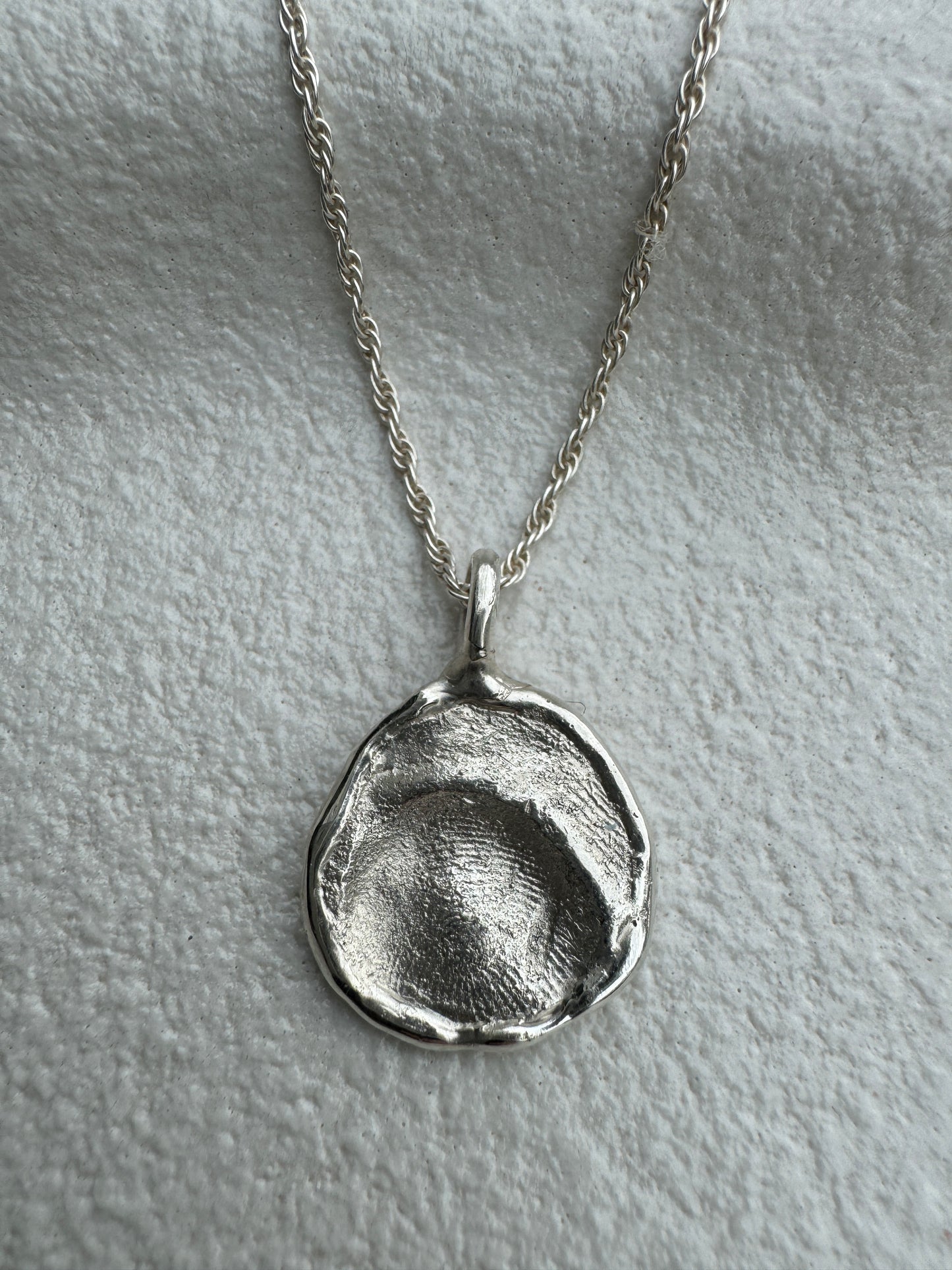 Simple Impression Pendant - Silver